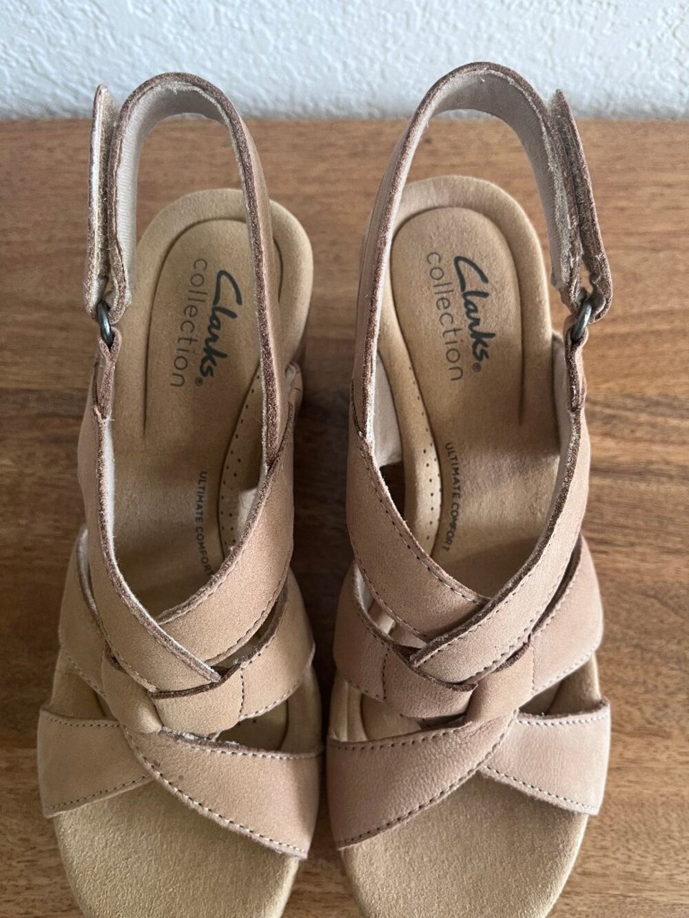 Clarks Collection Giselle Beach Sand Suede Wedge Platform Sandal 6 - Picture 9 of 15